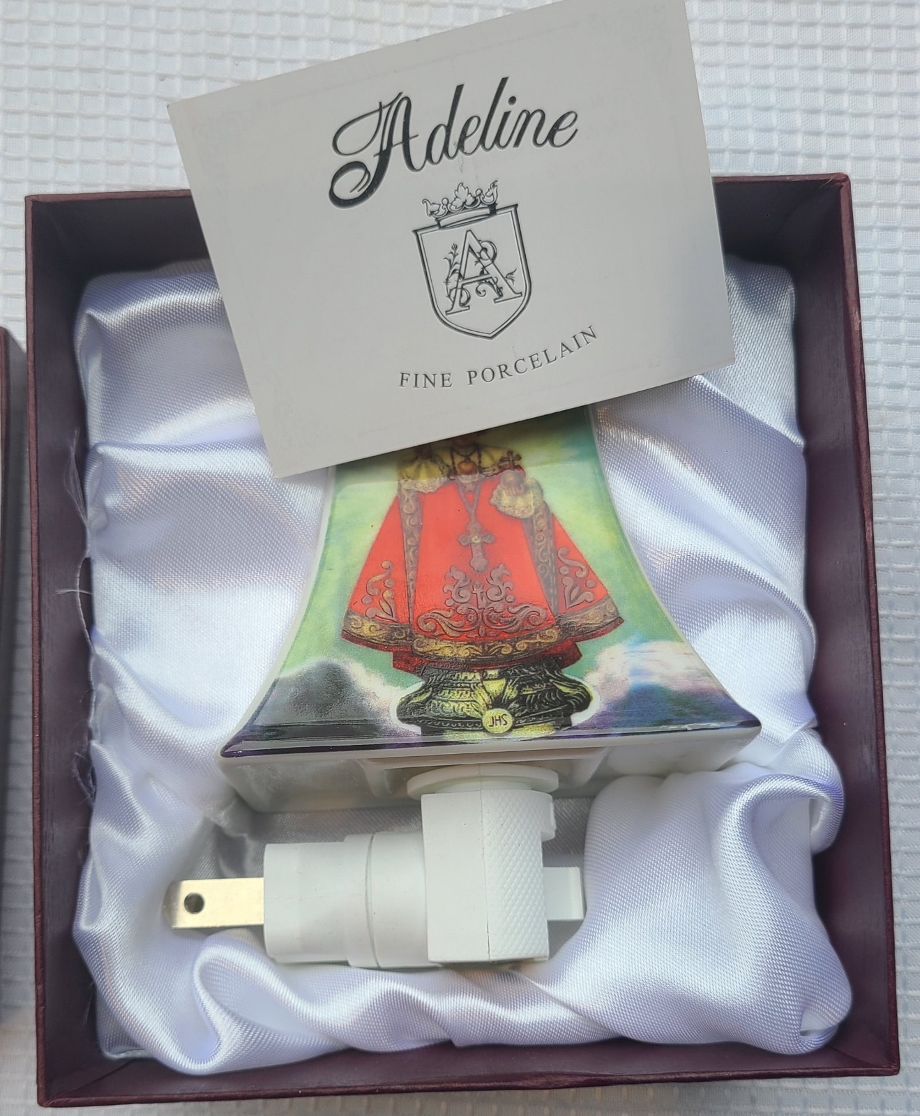 Adeline Collection PORCELAIN NIGHT LIGHT LAMPSHADE Italian