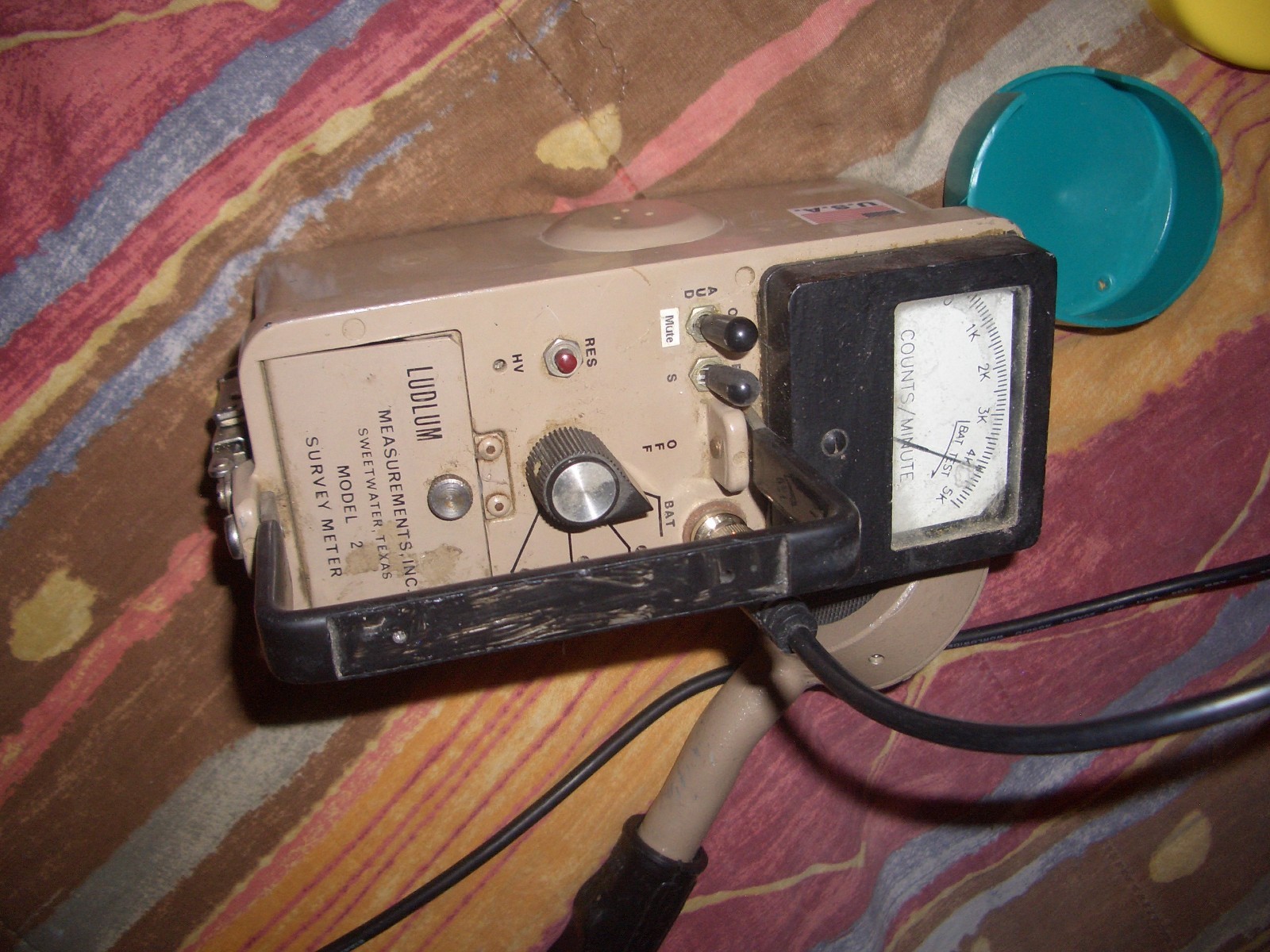 CALIBRATED LUDLUM MODEL TWO  Geiger counter with 44-9 PANCAKE PROBE; $380.  +S/H