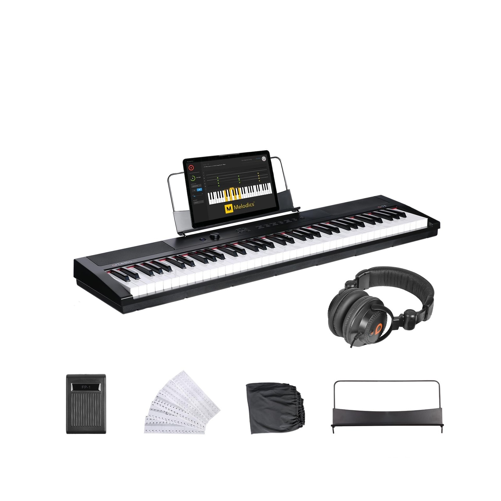 Artesia Portable 73 Key Weighted Keyboard With Full-Sized Velocity Sensitive ...