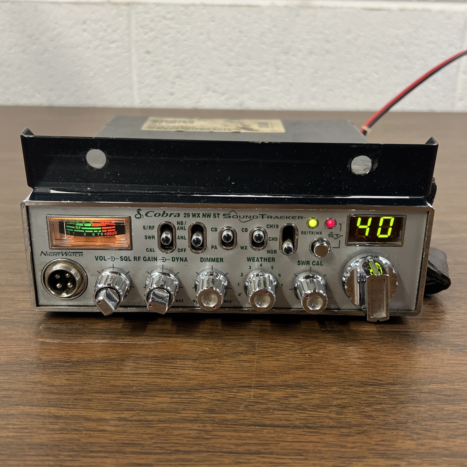 Cobra 29 WX NW ST Sound Tracker Night Watch 40 Channel CB Radio Unit Only