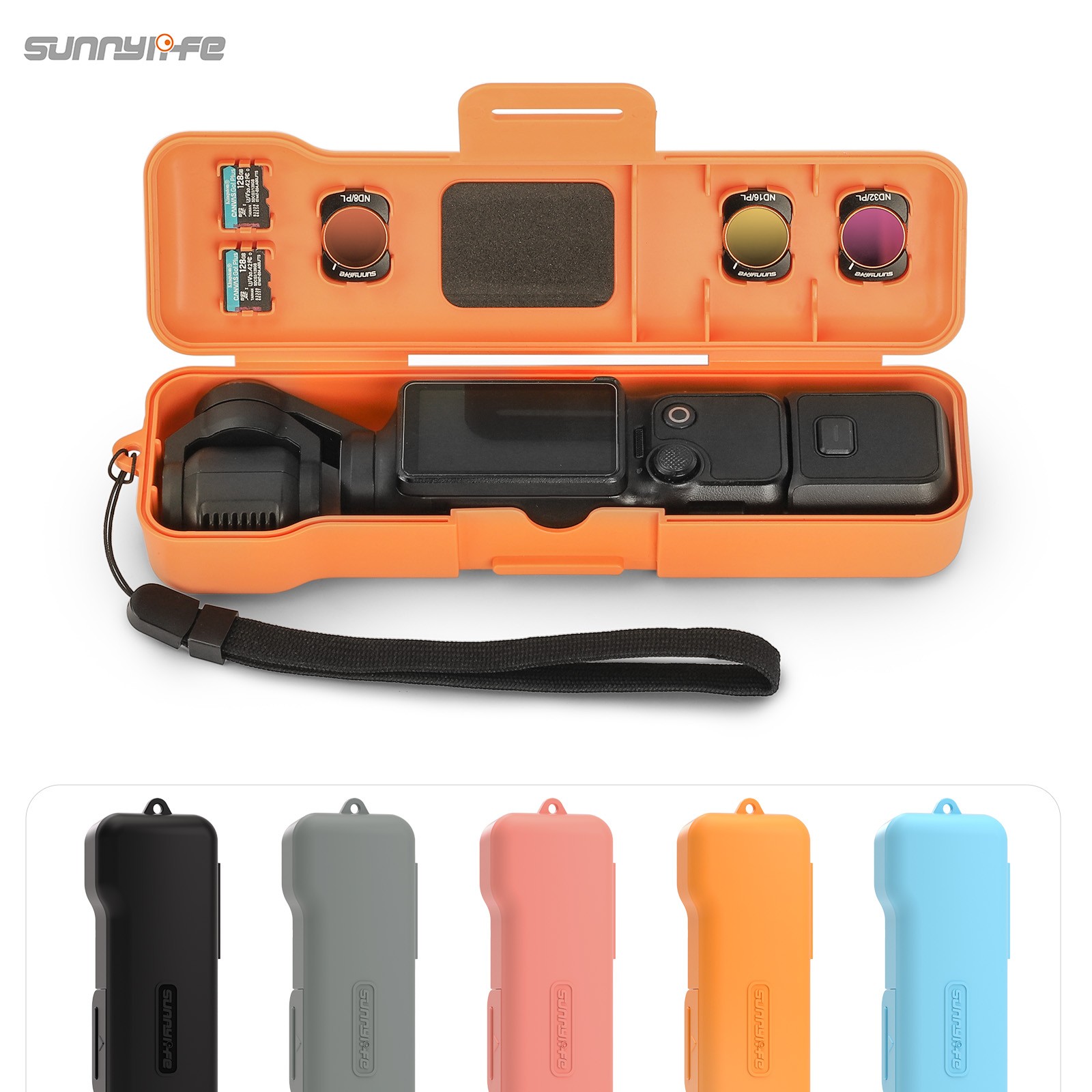 Sunnylife for Pocket 3 Shockproof Protective Case with Filter Accessory Holder