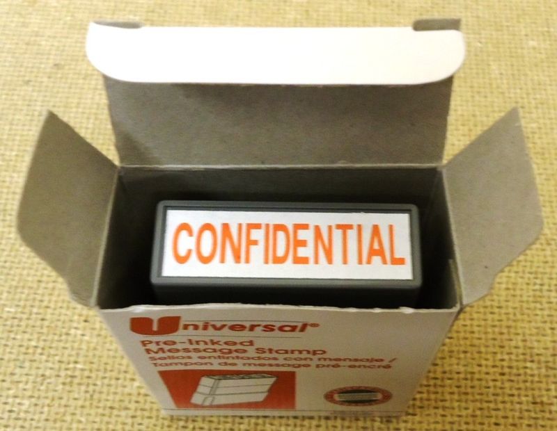 Universal Pre-Inked Message Stamp "Confidential"