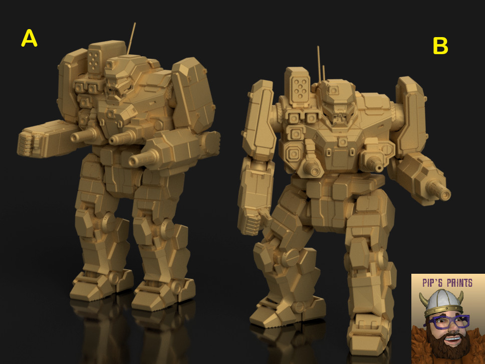 BNC-3S Banshee Mech For Battletech CGL Scale Syllogy Two Variations! 6mm-10mm