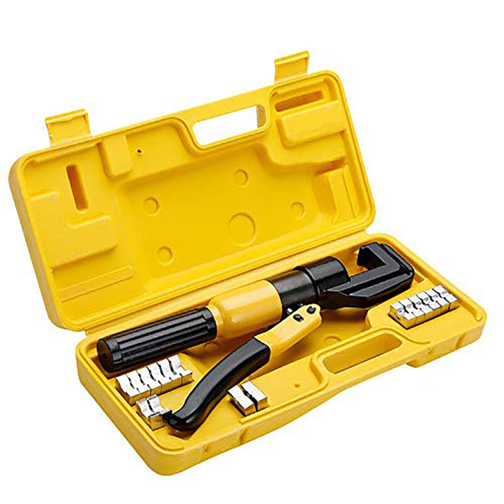 6 Mt Hydraulic Crimper Crimping Tool W/ 8 Dies Wire Battery Cable Lug Termina