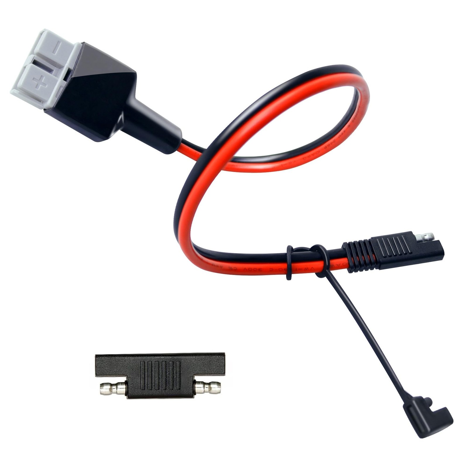 10AWG Anderson Connector to SAE Extension Cable with SAE Polarity Reverse Ada...