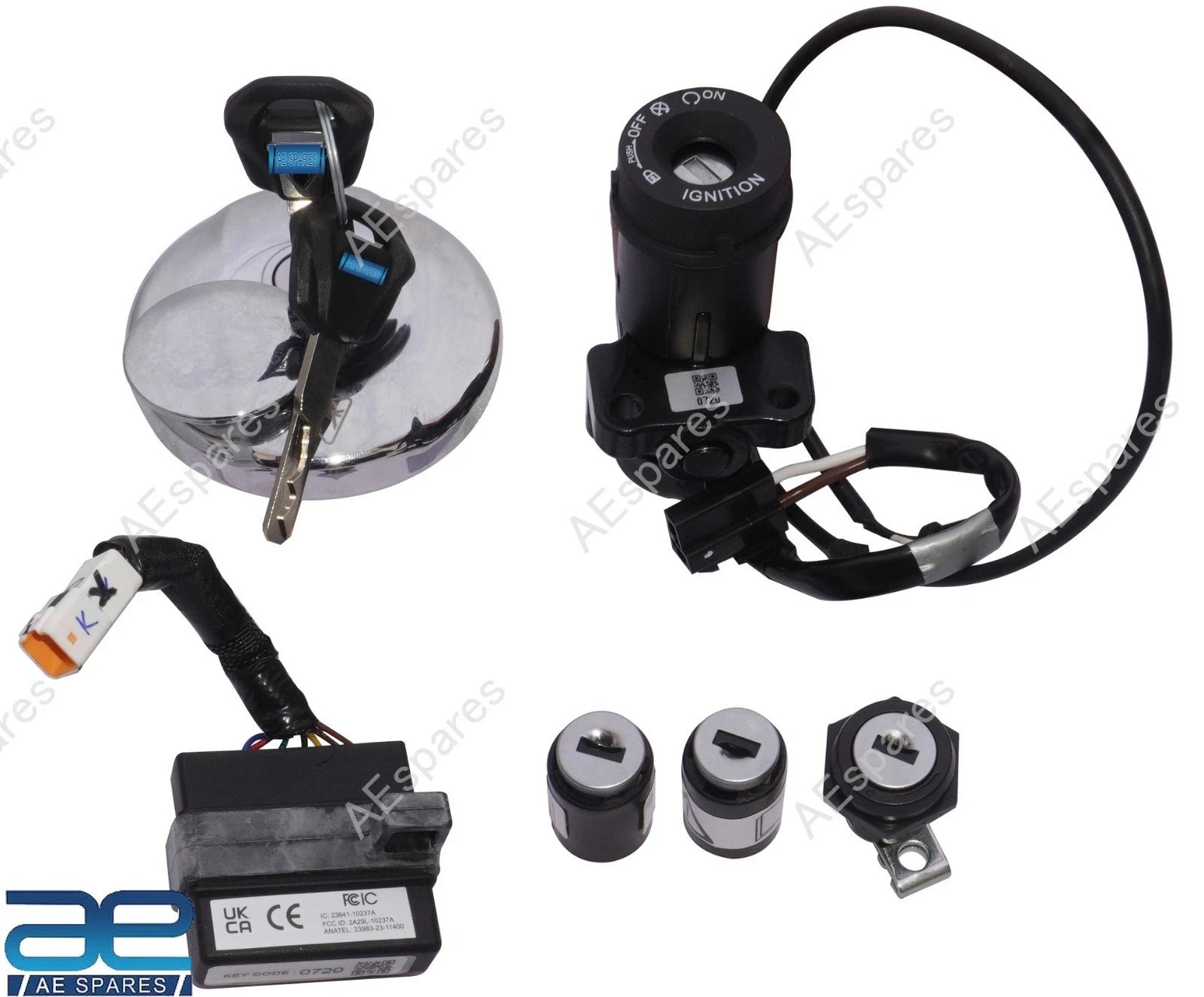 Lock Set Compatible With Triumph Speed 400 & Scrambler 400 X TA232600 AEs