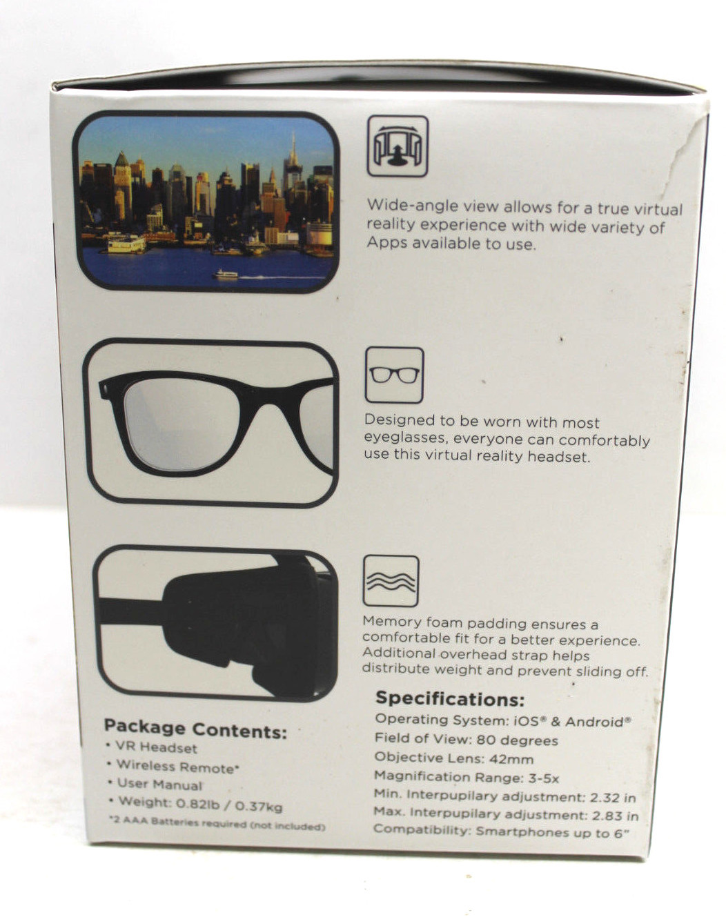 Hype Cynoculars Virtual Reality Headset + Remote Wireless Gaming 360 Viewing