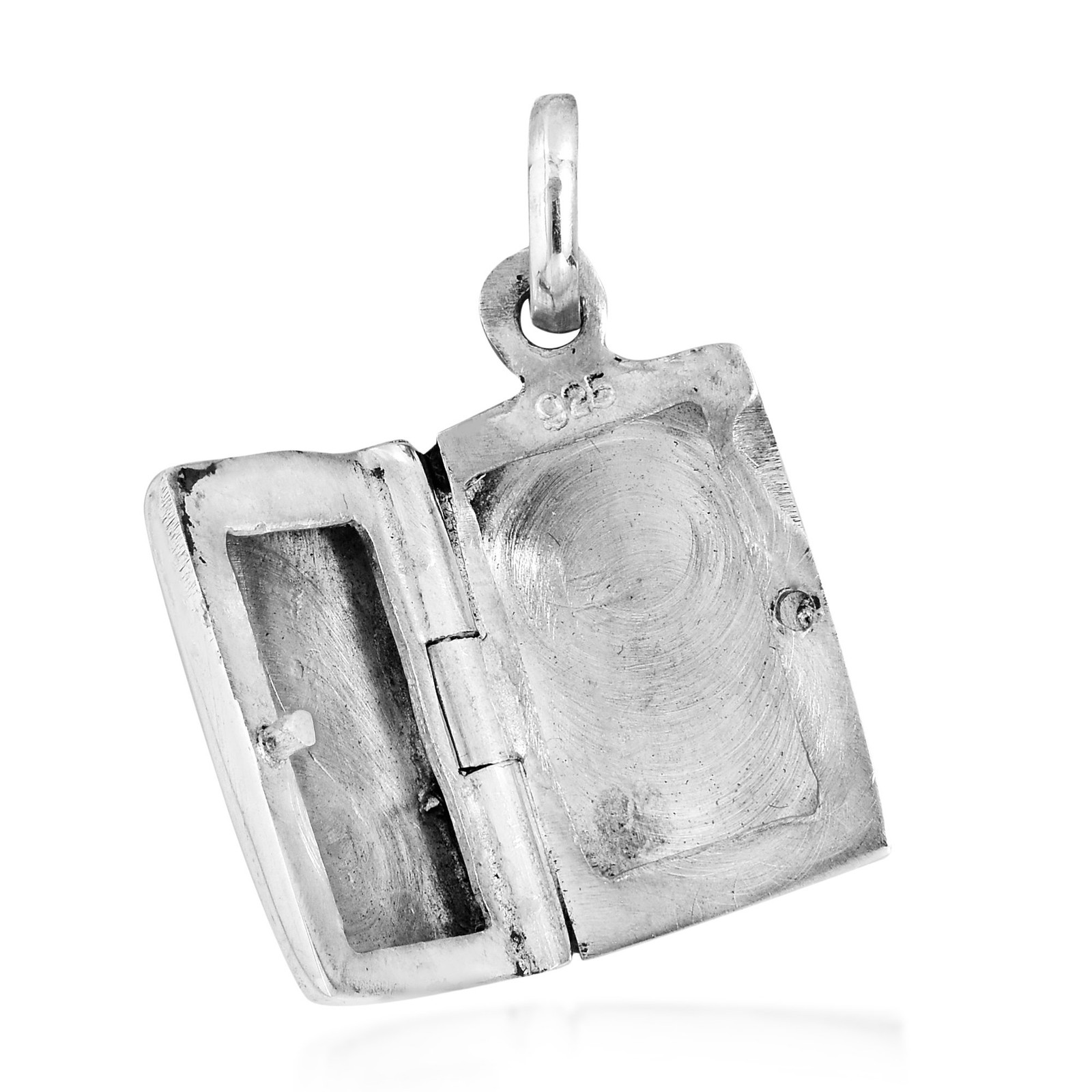 Edged Design Rectangle Locket .925 Sterling Silver Pendant | Delicate Sterling S