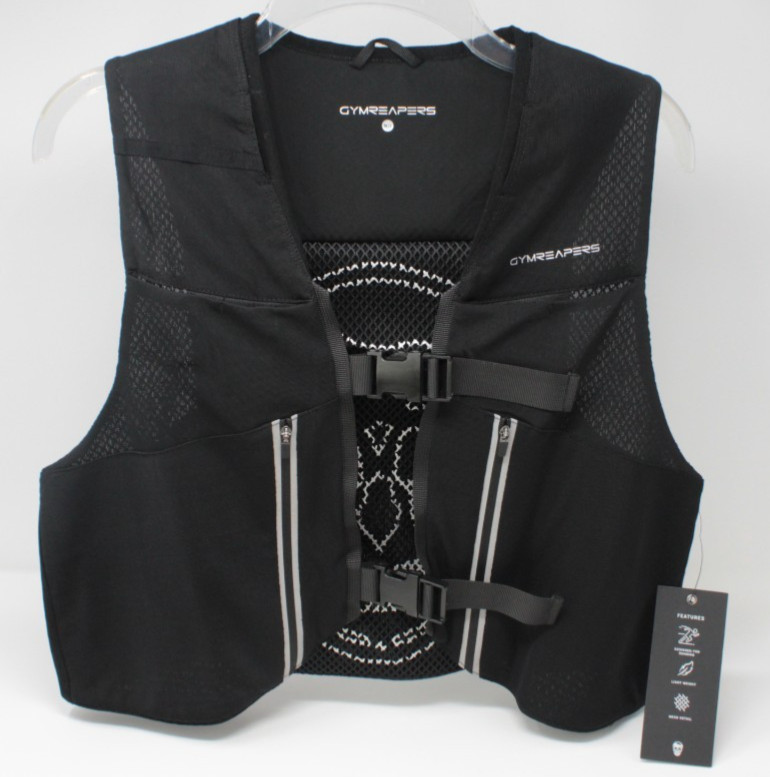GymReapers Running Vest Hydration Backpack Black M/L Lightweight New w/ Tags