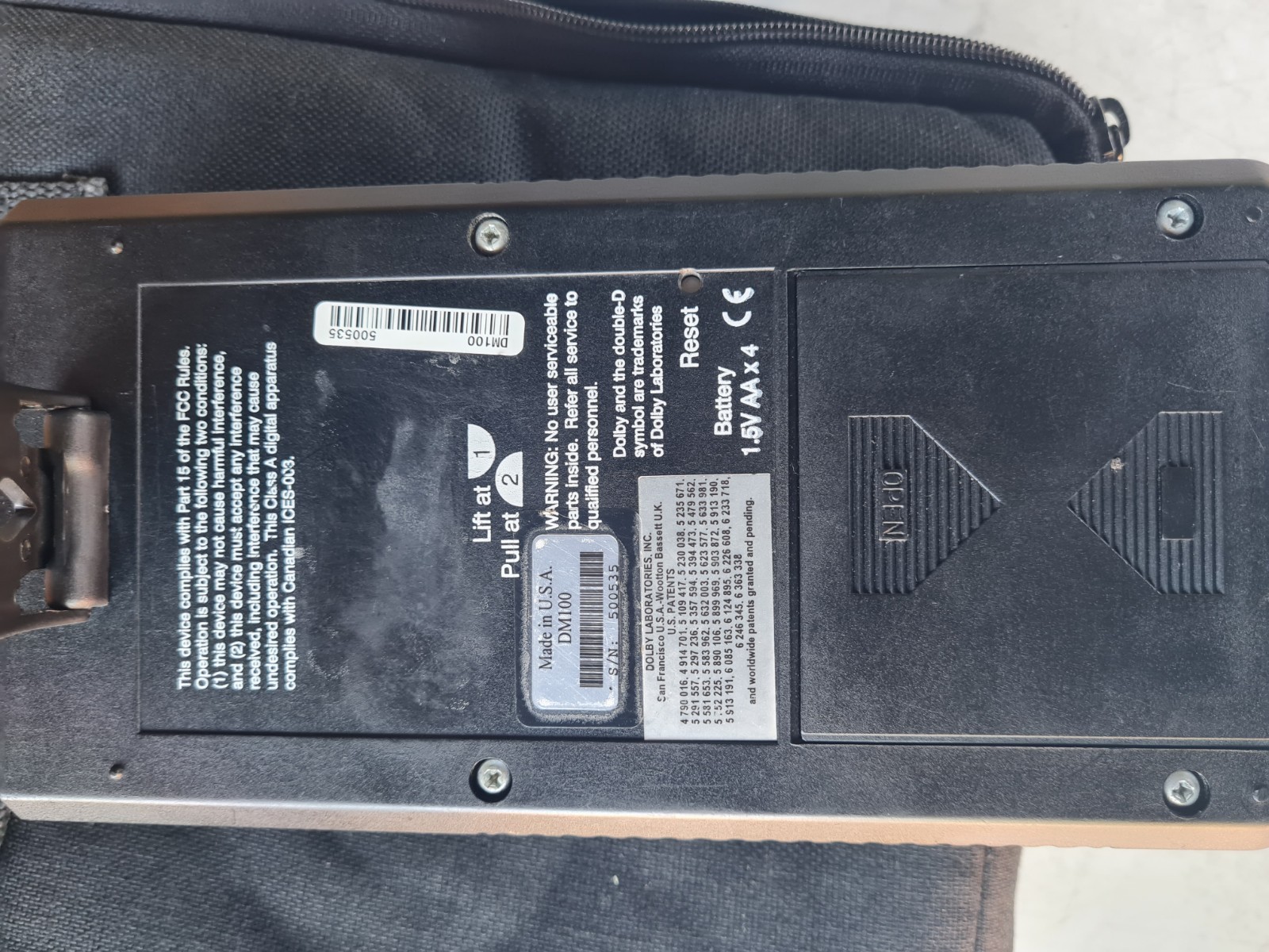 Dolby Bitstream Analyzer Dm100 Case, POWER Supply, Plugs