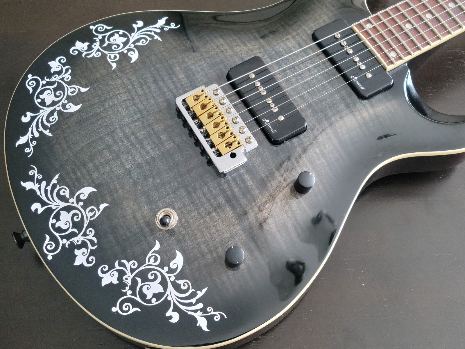 Guitar Body Floral Design #5 Vinyl Decals Inlays for Any Guitar 30 Colors!!
