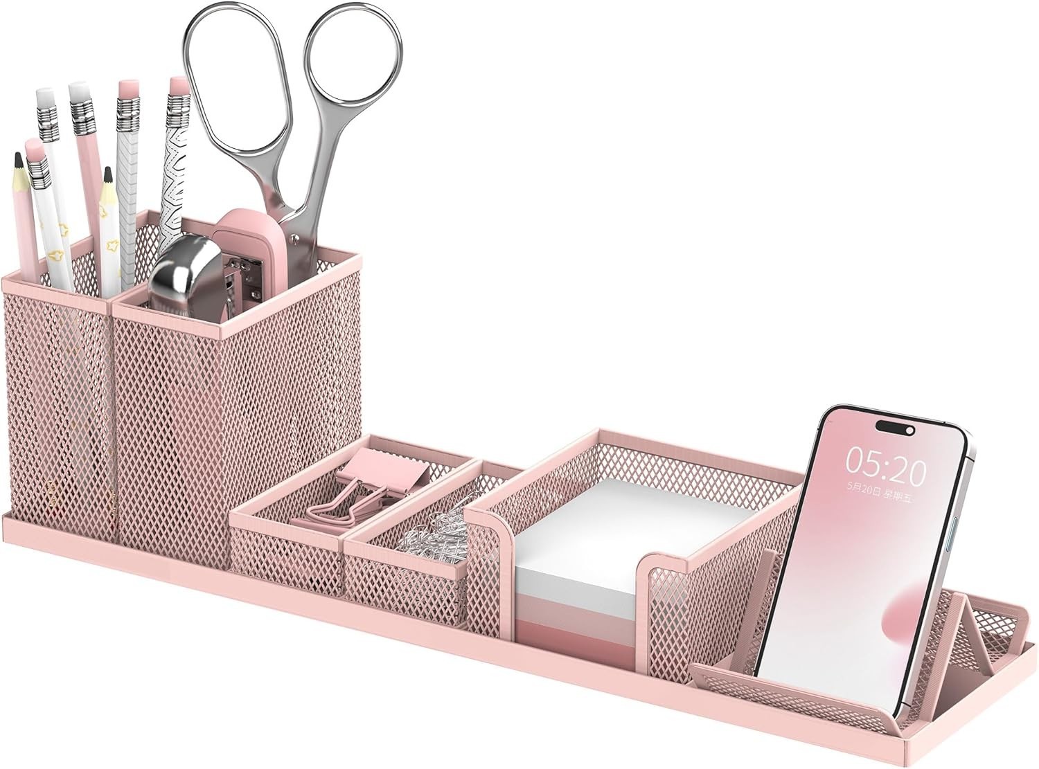 Pen Holder for Desk, 6 Piece Mesh Desk Organizer set for Office Organization ...