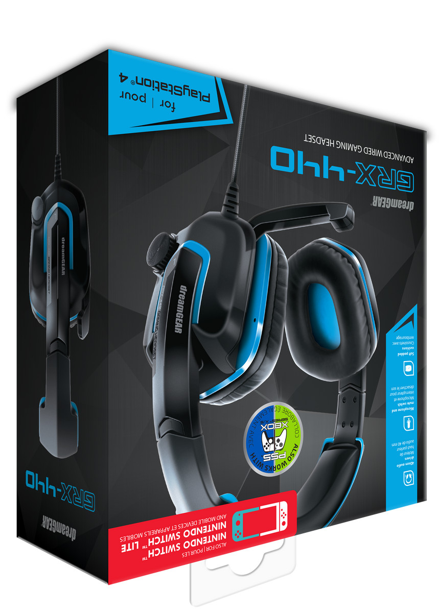 dreamGEAR GRX-440 Wired Headset Multi Platform PS4 Xbox Switch
