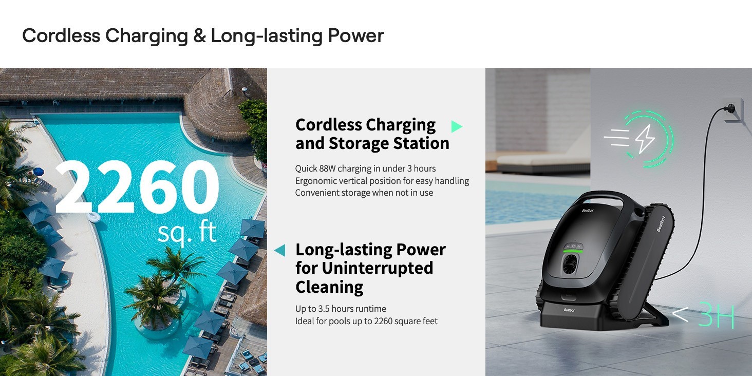 Beatbot A100 Pool Robot Vacuum Robotic Pool Cleaner