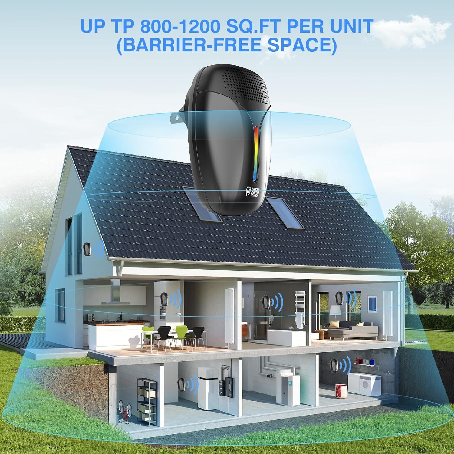 Upgraded Ultrasonic Insect Repeller - 3 Modes for Roaches, Mice & More (6 Pack)