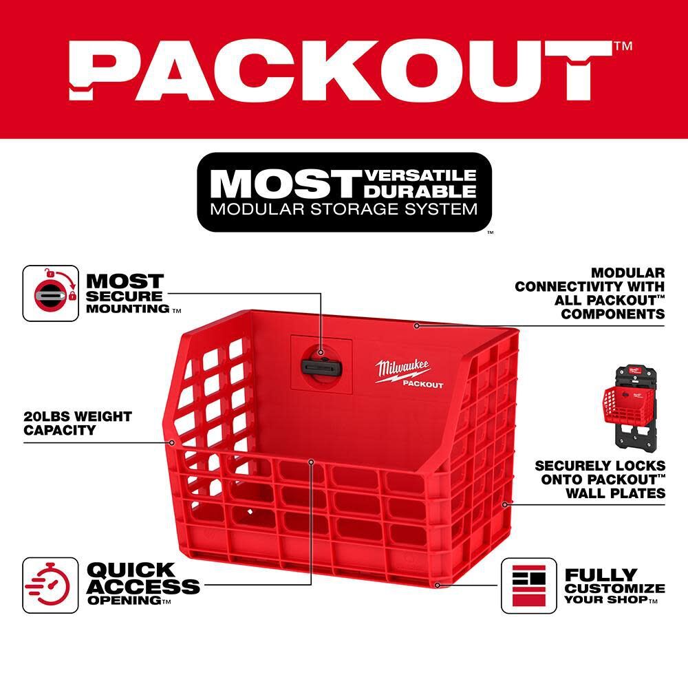 Milwaukee Packout Compact Wall Basket