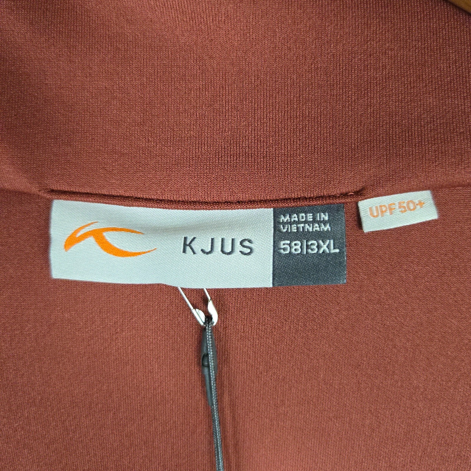 KJUS Full Zip Jacket Size 3XL NEW $279 Mens Performance Wicking Midlayer Rust