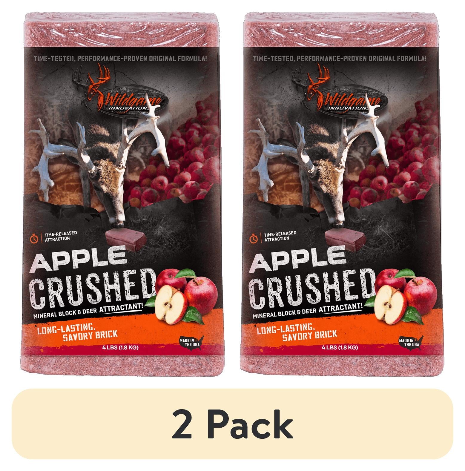 2-Pack Crushed Deer Attractant Salt Block, 4lbs Each, Long-Lasting