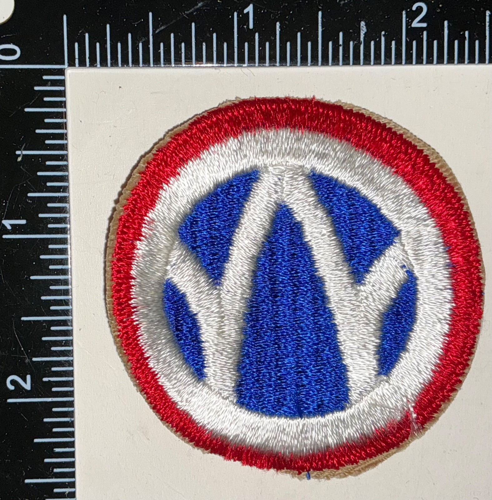 WWII US Army 89th Infantry Division Color VERTICAL RIBBED VARIATION Patch