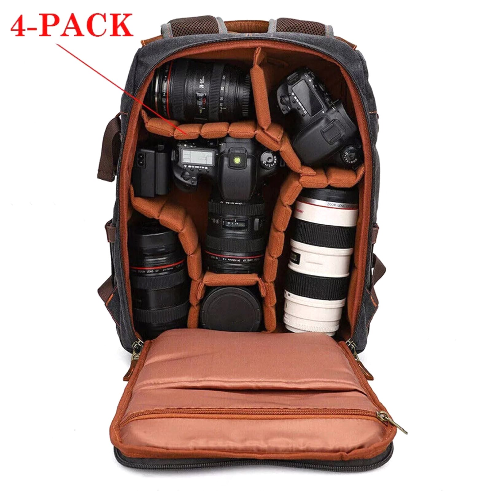 4PCS Camera Bag Case Insert Partition Divider Protection Pad Accessories