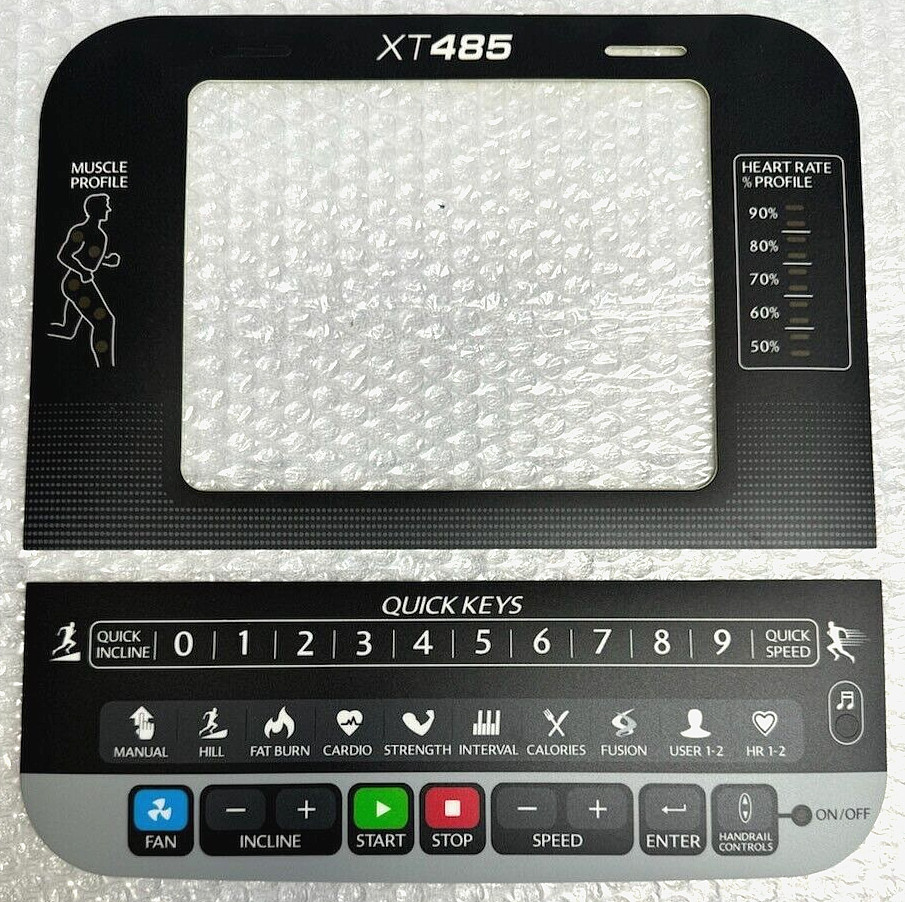 Spirit Fitness Treadmill Console Faceplate Keypad Decal - #I030302-A - (XT485)