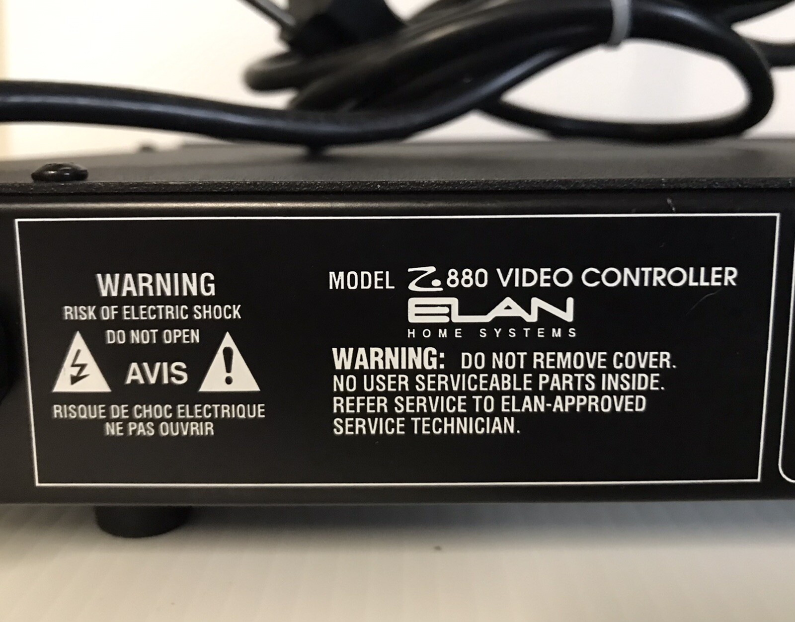 Elan Z Series Z880 Video Controller