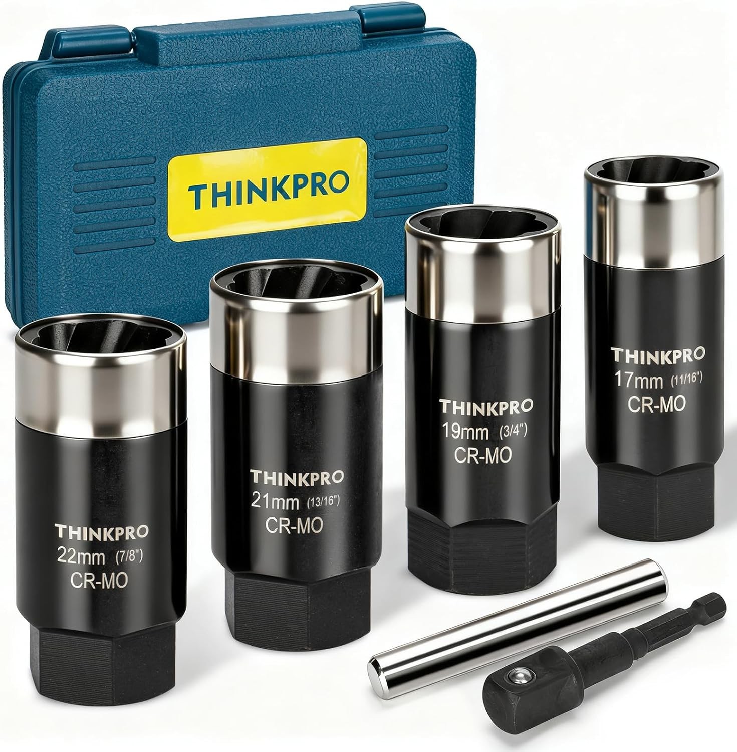 Locking Lug Nut Removal Tool-6 Pieces Deep Lug Nut Extractor Set,Stripped Lug...