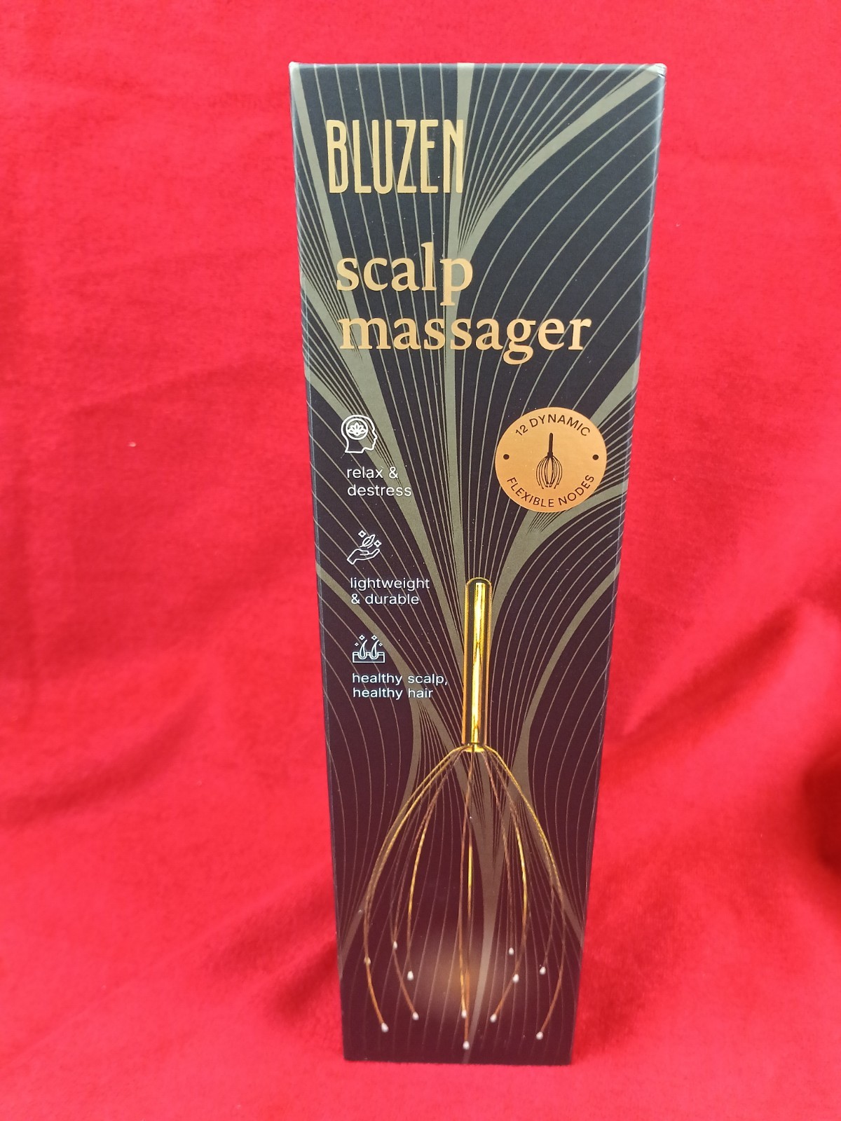 BluZen Scalp Massager 12 Wire Head Scratcher Stress Relief NEW Sealed