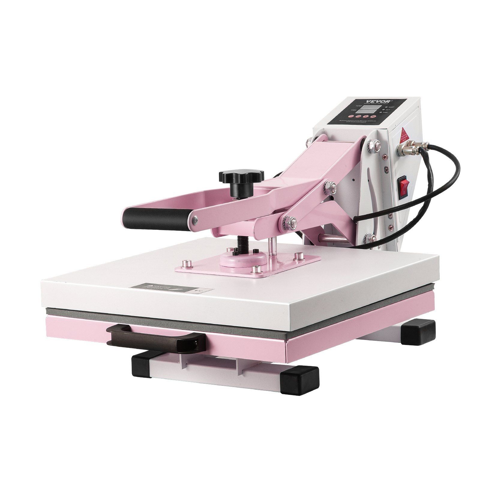 15x15in Slide Out Heat Press Machine - Pink & Adjustable Temperature
