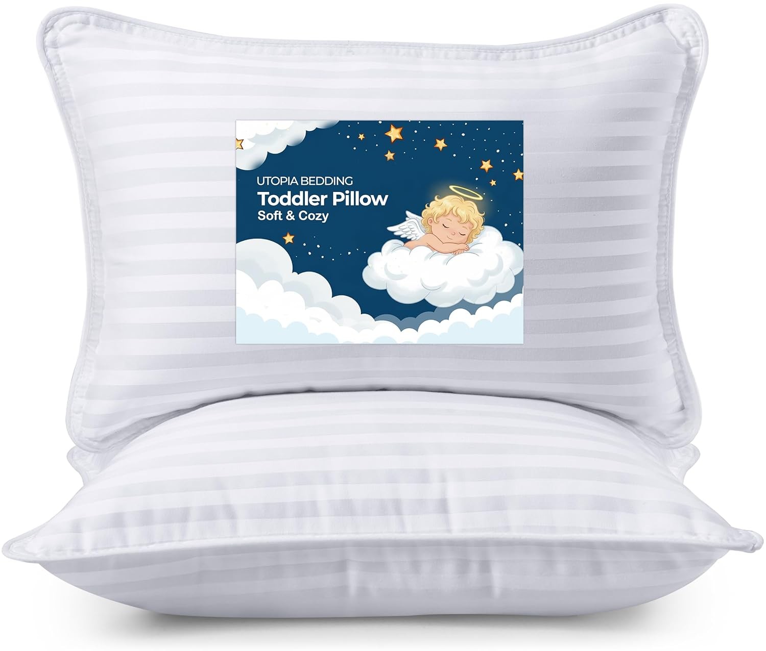 Youth Pillow White 2 Pack 16x22 Kids Pillow Sleeping Soft & Breathable Cotton