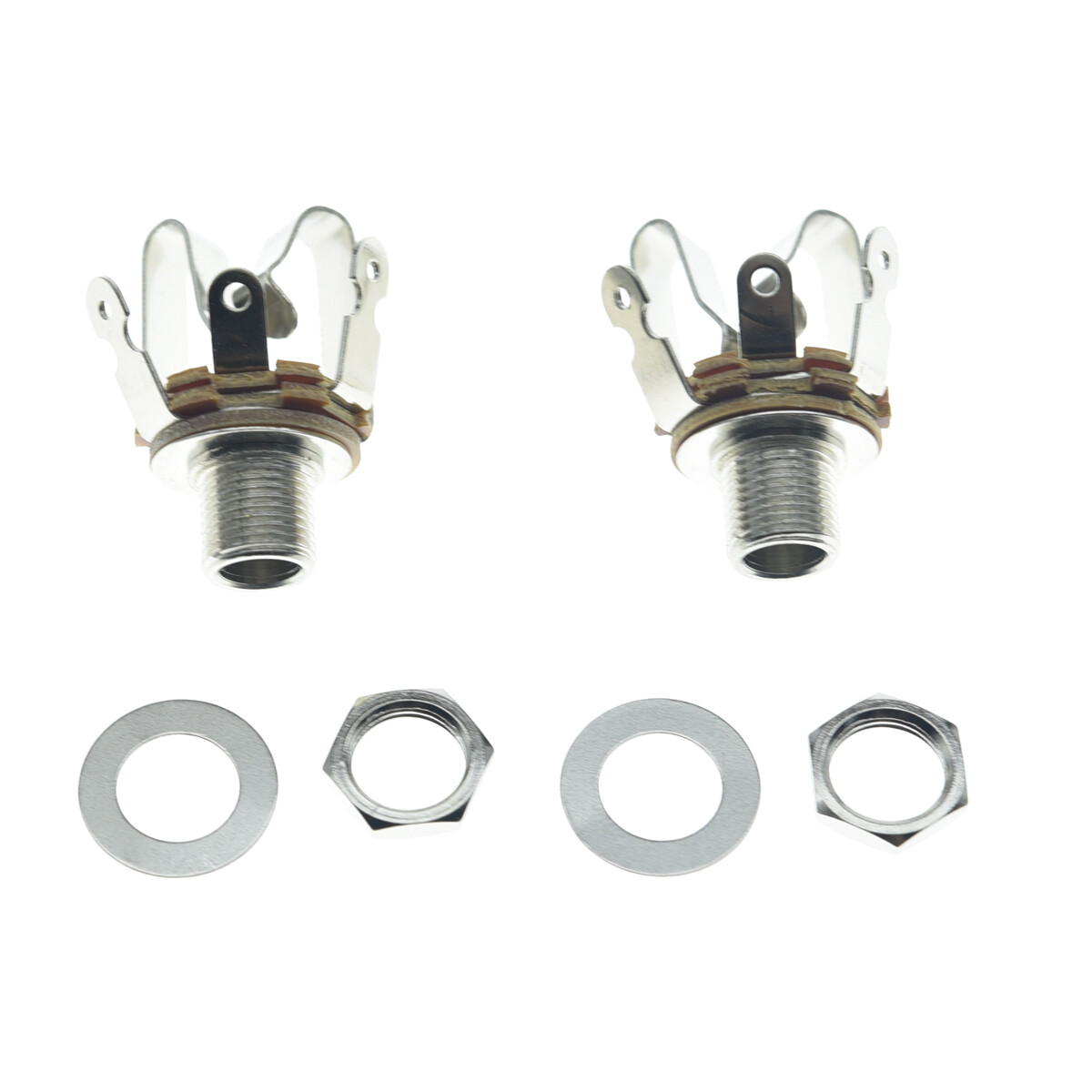 Brass Metric/USA 3/8"-32 Female 1/4" Stereo Jacks 6.35mm TRS Stereo Jack Sockets