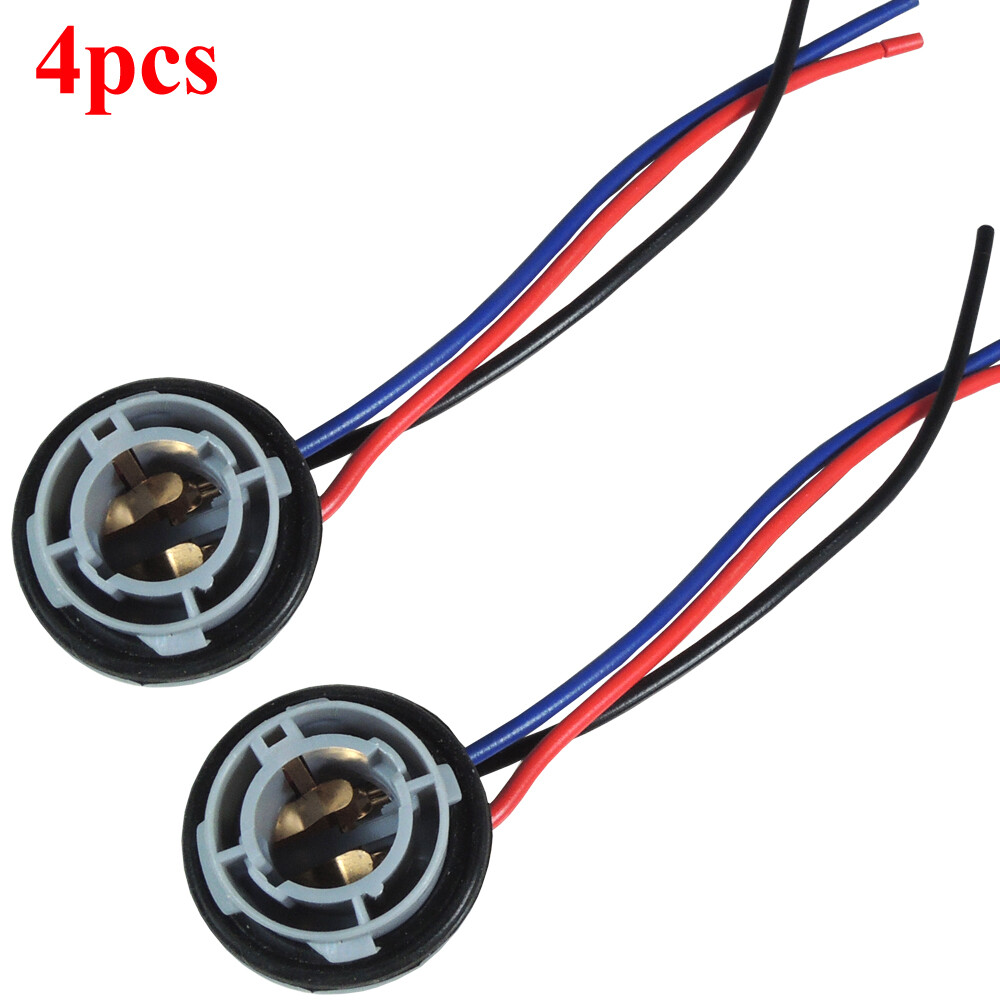 4pcs 1157 2057 2357 7528 Turn Signal Light Socket Wire Harness Pigtail Connector