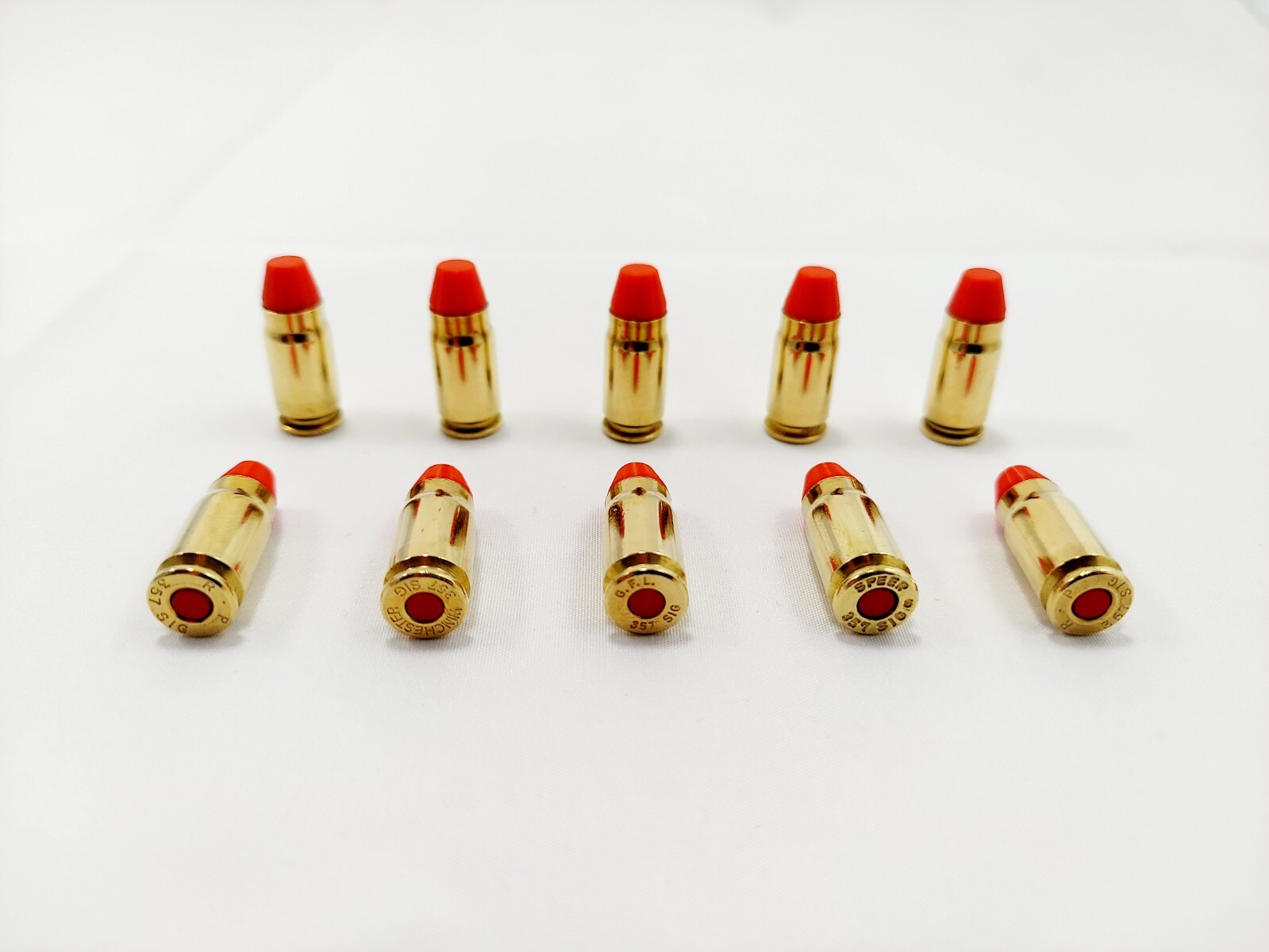 357 SIG Brass Snap caps - Set of 10