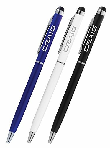 Craig Capacitive Stylus Ballpoint Pen for iPad, iPhone & Touch Display, 3-Pack