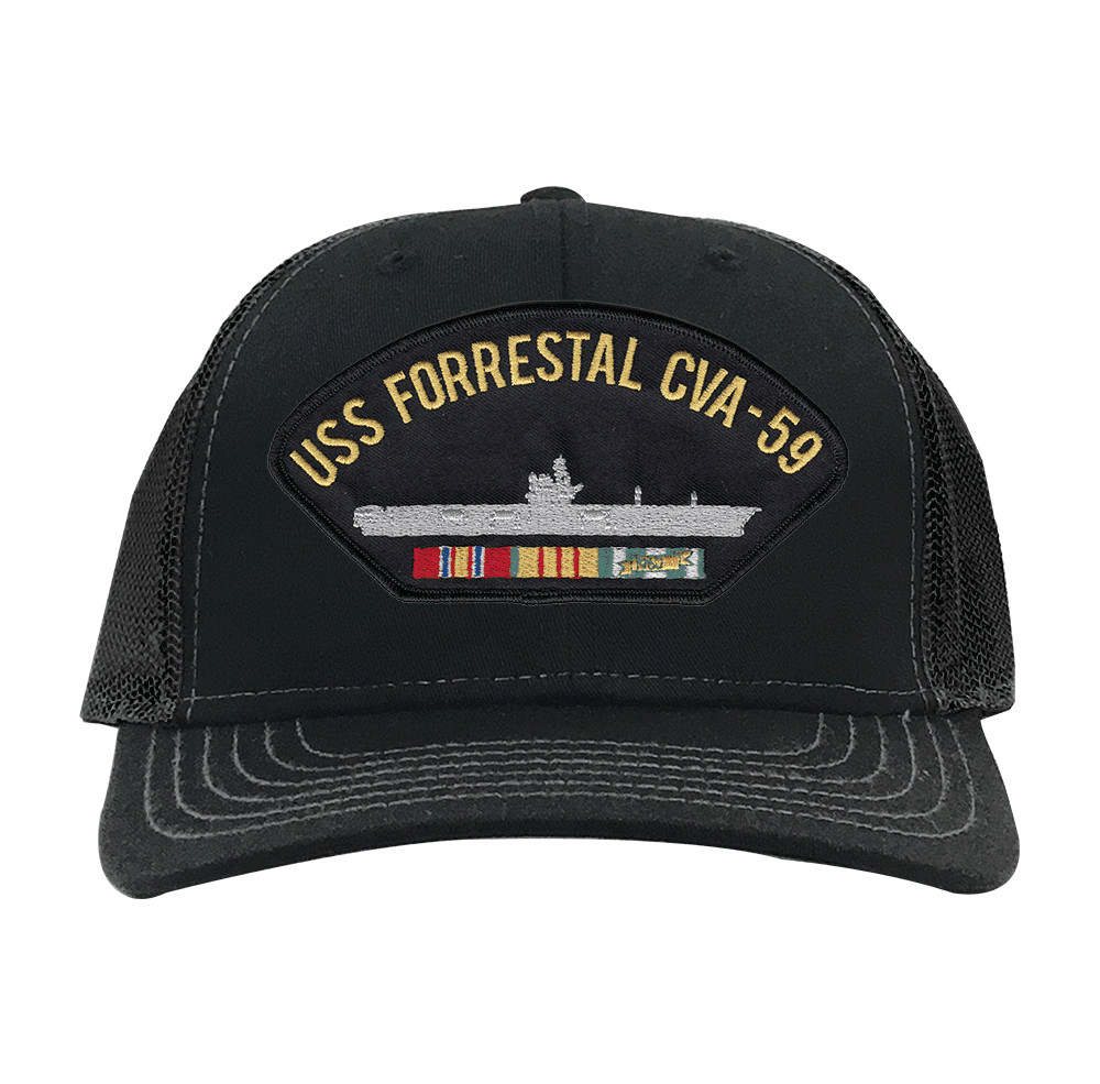 USS Forrestal CVA-59 Vietnam Mesh Ball Cap Officially Licensed