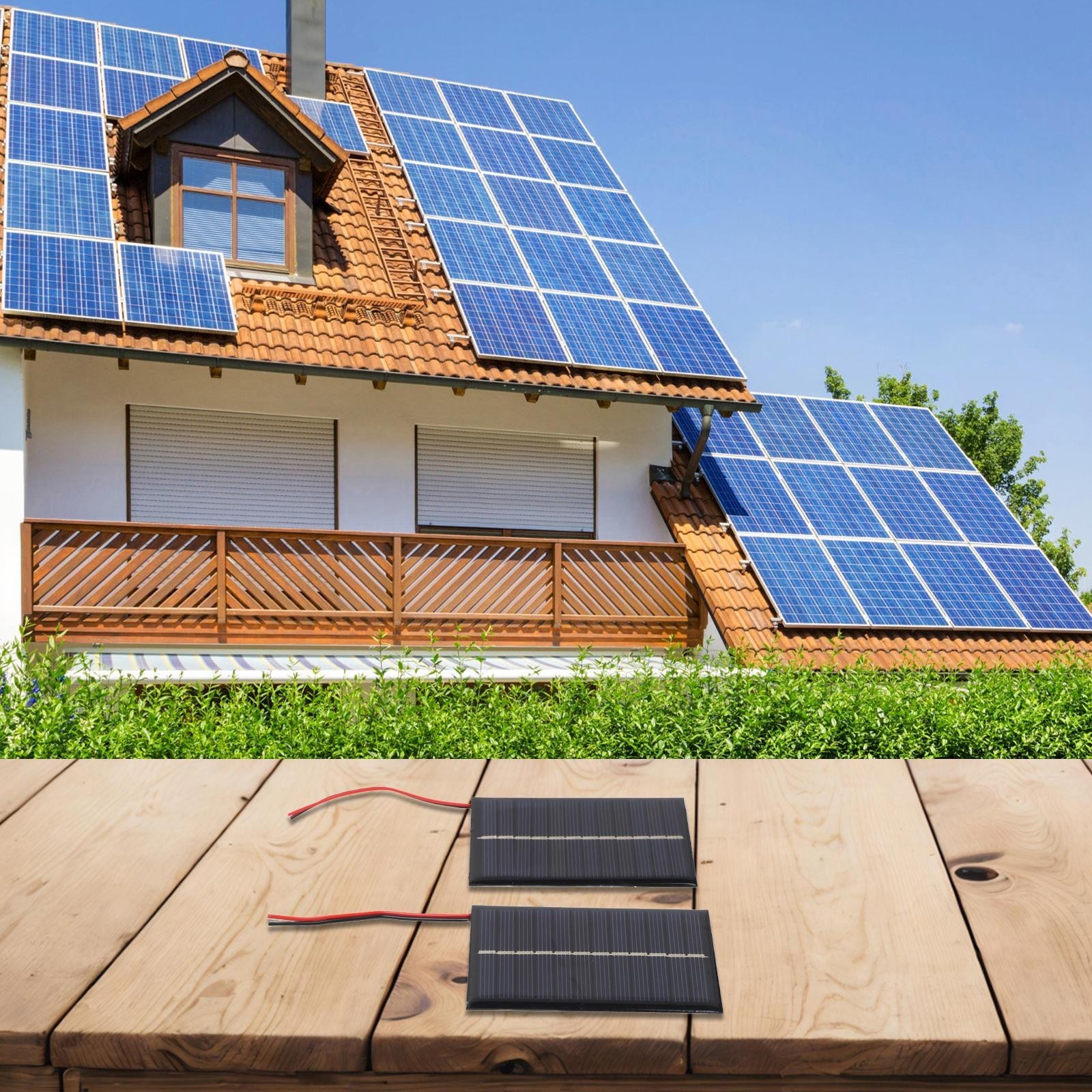6V Solar Panel with 15CM Cable Polycrystalline for Small Electrical Appliances
