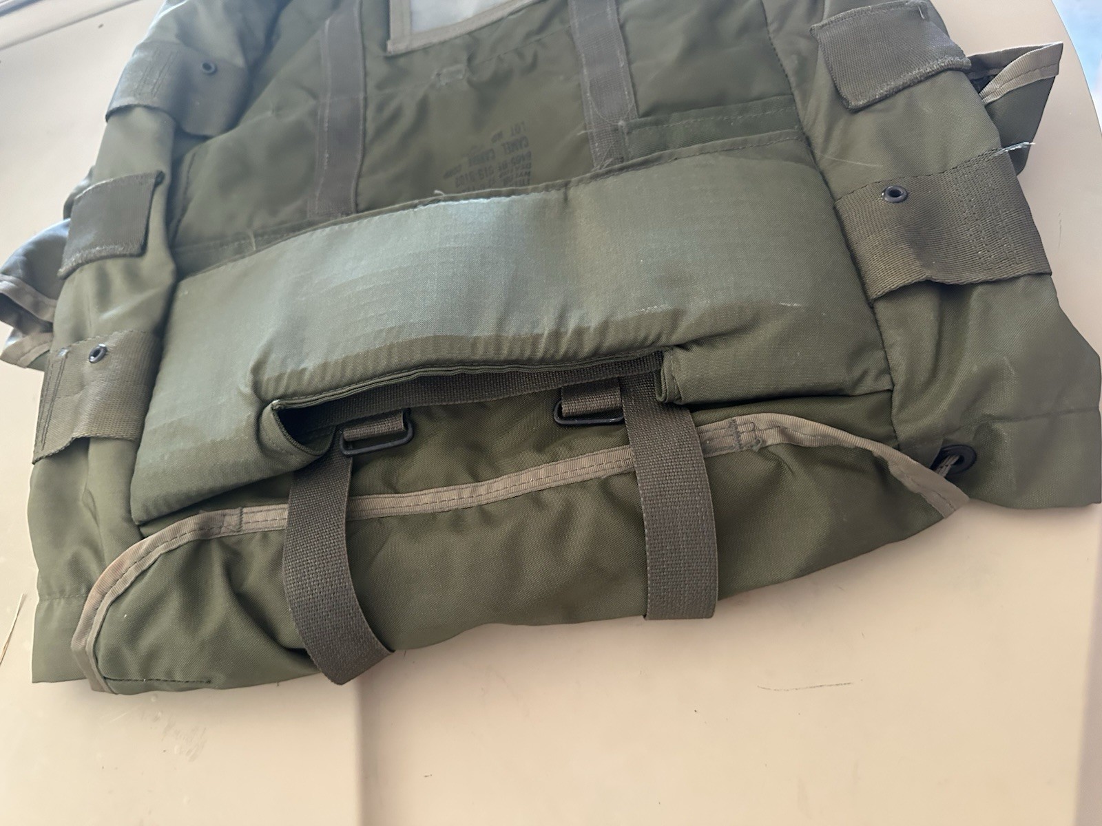 VTG 1977 Combat Field Pack Olive Drab Nylon Backpack Medium No Frame/ Straps