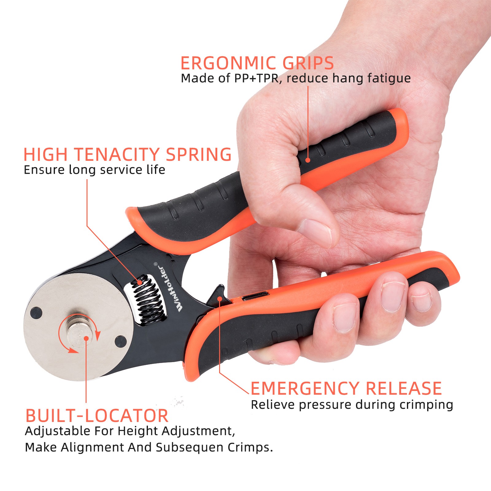 Deutsch D-Sub Crimp Tool 14-16-18AWG Solid Contacts 4 Way Indent Tool Connector