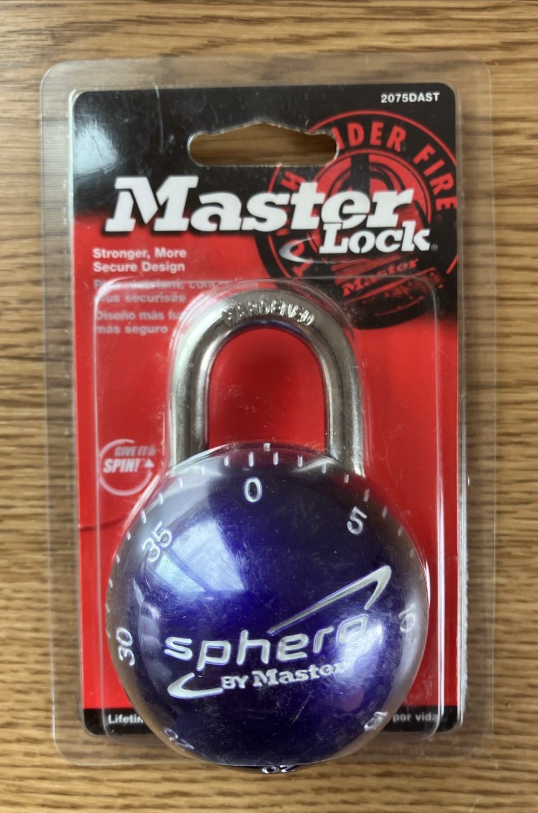 Master Lock Sphero by Master Smooth Spin Combination Lock Padlock 2075DAST NEW