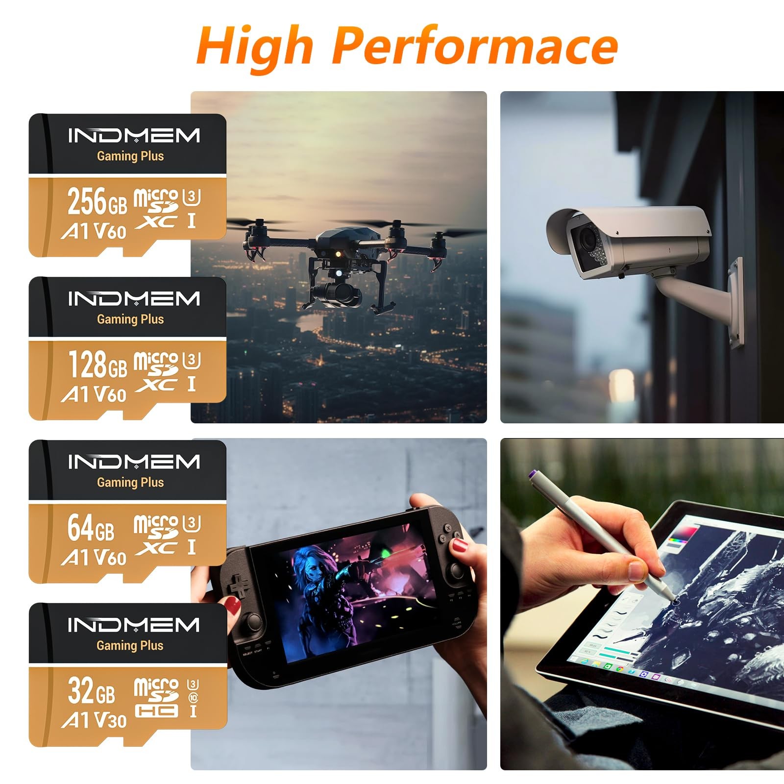 Micro SD Card 32GB High-Speed Performance (90MB/s Read, 25MB/s Write), with D...