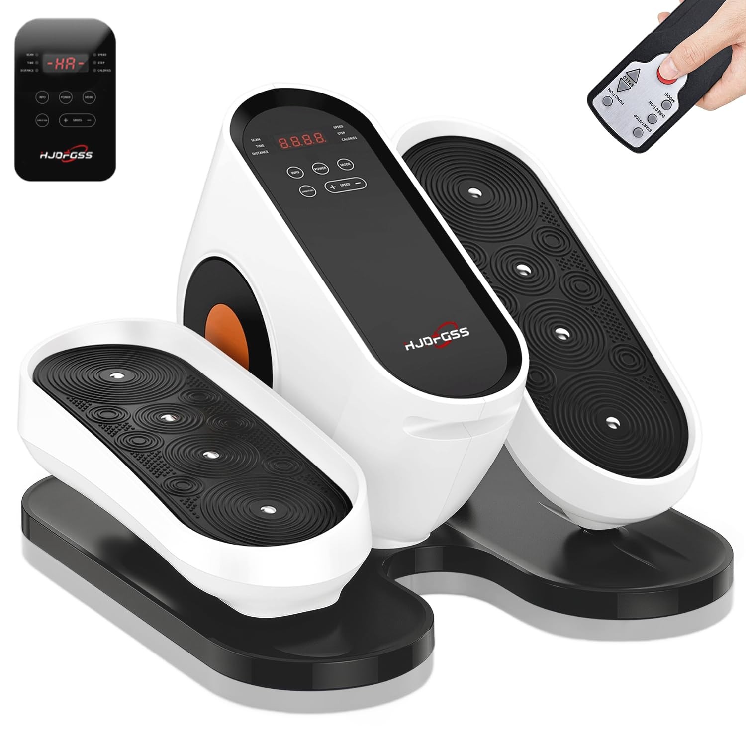 Under Desk Elliptical Machine White 10 Speeds Remote Control Auto & Manual Mode
