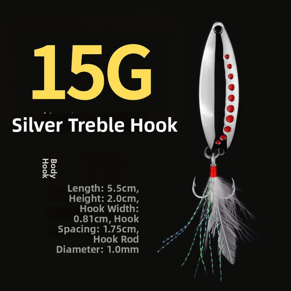 Metal Vib Leech Spoon Lure 5g 7.5g 10g 15g Zinc Alloy for Bass Pike Perch
