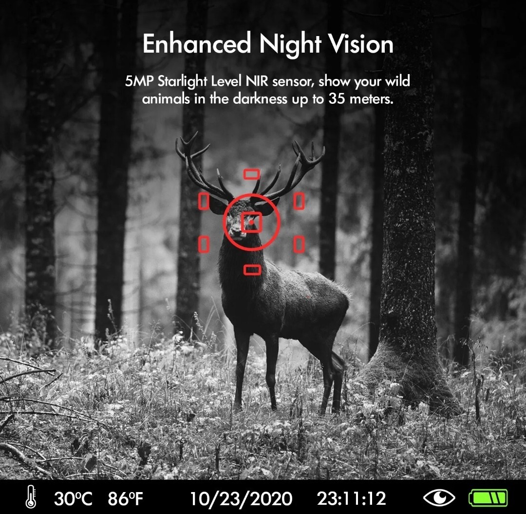 Rexing H3 Electronic Animal Caller Trail Cam 2.7K Video + 20MP Photo - NEW