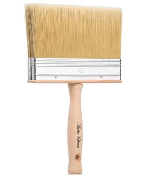 Bates- Deck Stain Brush, 6 Inch, Wooden Handle, Stain Brushes for Wood, Deck
