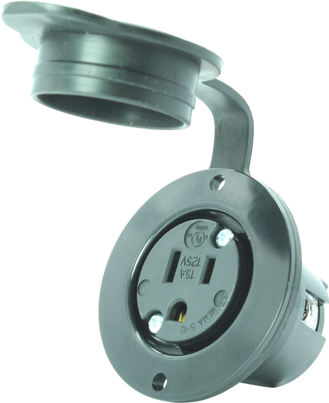 RV & Boat 125V 15A, Flanged Outdoor Power Outlet - Receptacle Covers 5-15 5279
