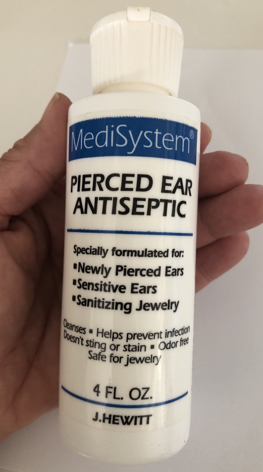 MEDISYSTEM EAR ANTISEPTIC After Piercing Ear Care Solution 4 oz Never Expired