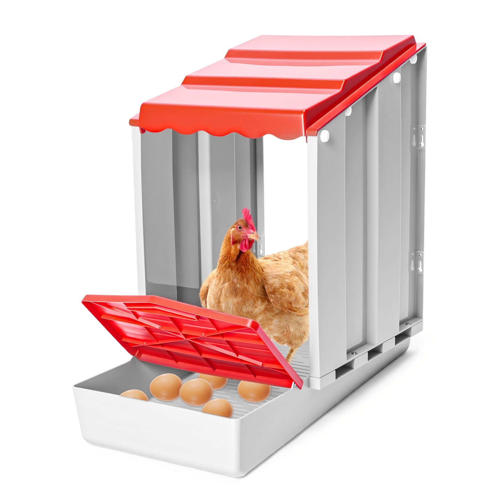 1 Hole Chicken Nesting Box Roll Away Egg Collection Protection for Chicken House