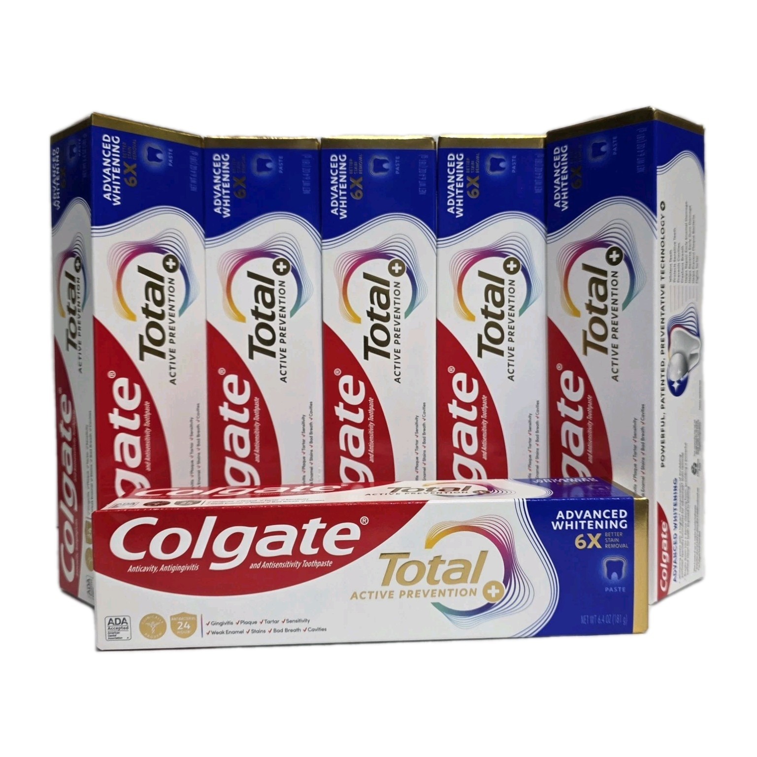 Colgate Total Advanced Whitening Toothpaste 6 Pack, 6.4oz Each, Free Shipping
