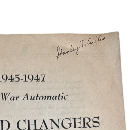 1945-1947 Post-War Automatic Record Changers and Servicing Information