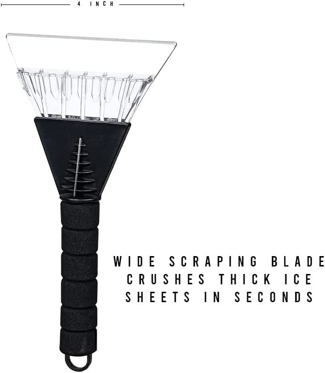 Car Ice Scraper Frost Free Windshield De-Icer Remove Hard Ice Snow Soft Grip x2